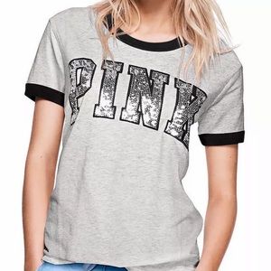Victoria Secret Pink Ringer Tee